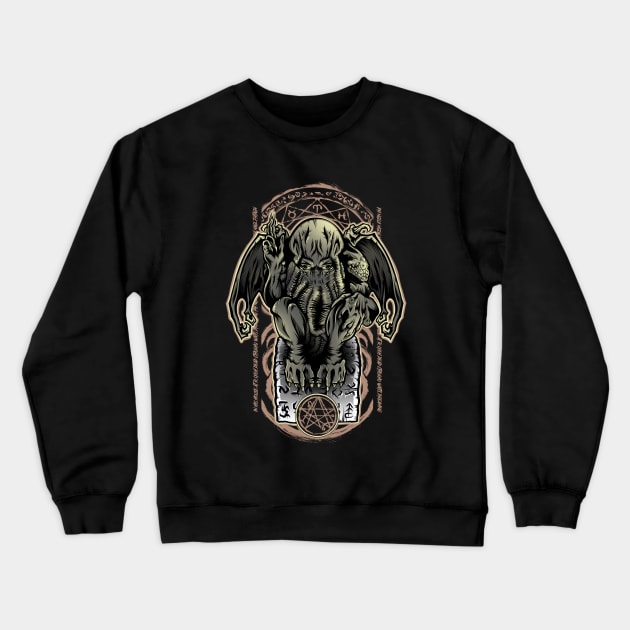 Cthulhu's Church Colored Crewneck Sweatshirt by Fearcheck